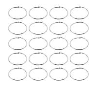 Laroal 20Pcs Large Metal Loose Leaf Binder Rings 2.5 Inch Silver Loose Leaf Card Book Binding Ring Large Round Key Ring Hoop Large Loose Leaf Binder Rings