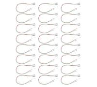 Laroal 24pcs E10 Lamp Holders With Wires, Copper Lamp Holders, Screw-Mounted Body Lamp Holders, Practical Electrical Test Accessories For Home Experimental Circuits