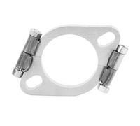 Laroal 2inch Exhaust Flange Low-carbon Steel Flat Oval Split Repair Exhaust Flange Replacement Accessory