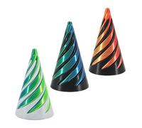 Laroal 3 Pieces Impossible Cone Impossible Pyramid Steampunk Whirling Wonder 3D Printed Spiral Cone For Home Office Desk Decor Souvenir