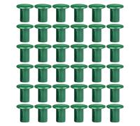 Laroal 36pcs Cane Caps Green Rubber Garden Bamboo Cane Topper Protectors for Bamboo Sticks, Canes, Plant Stakes