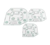 Laroal 3PCS Microwave Bowl Comfort Template Ruler Set for DIY Craft Sewing Folded Patterns Clear Acrylic Sewing Edge Templates for 6 8 10 Inch Bowls