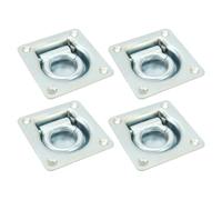 Laroal 4 Tie-Down Anchors Recessed Tie-Down D-Rings Truck Fixing Pull Rings Suitable for Cargo Trailers Lifters