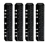 Laroal 4PCS Bookmark Ruler A5 Page Marker Ruler Plastic Page Marker Folder Page Finder For A5 Format 6-Hole Binder Notebook