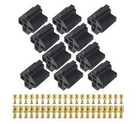 Laroal 5 Pin Relay Connector 12V/24V Socket with 5 Pcs 6.3 mm 10A Terminals Car Truck Vehicle Terminal Relay Case Holder