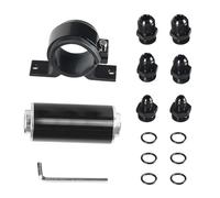 Laroal 50mm Fuel Filter Oil Pump Mounting Bracket Kit Universal Aluminium Aluminum Fuel/Gas/Petrol Filter Adapter Fittings Universal Cleanable