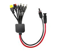 Laroal 6 in 1 Solar Cable Adapter Universal Solar Charging Cable Adapter Anderson XT60 DC7909 DC6530 DC35135 DC5521 for Solar Panels Portable Waterproof Adapter Cable