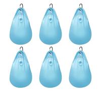 Laroal 6 Pack Pool Cover Weights with Hooks Leakproof Swimming Pool Cover Hanging Bags Thick PVC Pool Water Bags Antifreeze Winter Pool Tarp Weights