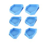 Laroal 6PCS Lab Model Base Former Kit Impression Silicone Molds Tray Base Former Tray for Lab Molding Casting Tool Set