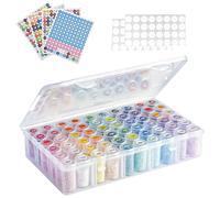 Laroal Acrylic Diamond Painting Storage Box With Colored Stickers Anti-Oxidation Box Jewelry Box Storage Box Round Bottle Multifunctional Storage