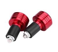 Laroal Aluminum Motorcycle Handlebar End Plugs 22mm Universal Red Anodized Grip Weight Balance Bar Ends 6mm Threads For 7/8" Handlebars