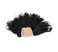 Laroal Bald Cap Wig Role Playing Old Man Half Bald Wig Novelty Bald Wig Suitable For Halloween Party Carnival Role Playing Party Costume Props Masquerade (Black)