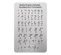 Laroal Braille Alphabet Board With Raised Dots Numbers & Punctuation Braille Learning For Beginners Education Gifts Braille Teaching Aid For Blind Children Adults