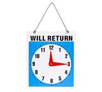Laroal Business Hour Open Closed Sign Open Sign for Business Will Return Sign with Clock for Shop Store Mall