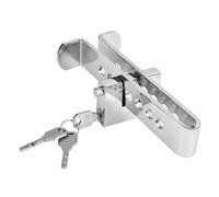 Laroal Car Pedal Locks 8 Holes Theft Brake Pedal Lock Clutch Safety Lock Stainless Steel Car Wheel Lock Theft Device with 3 Keys for Most Cars Trucks Vans