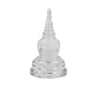 Laroal Crystal Stupa 3in Transparent Buddha Tower Decoration Acrylic Stupa Exquisite Buddhist Tower Statue Ornament Home Decor For Temple Home Decoration Office Decor