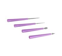 Laroal Diamond Tipped Bead Reamer Beads Opener Handle Craft Reamer Hole Enlarger Removes Burrs Bead Expander for Glass Plastic Metal Wood Beads(4 Packs)