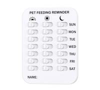 Laroal Dog Feeding Reminder Magnetic Reminder Sticker Daily Indication Pet Feeding Chart Chart 3 Times A Day Reminder for Your Puppy Dog Cat(White)