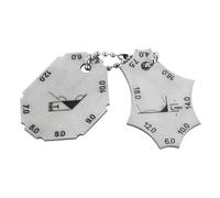 Laroal Fillet Weld Gauge Set Welding Gauge Fillet Weld Tee Joint Welding Throat Depth Leg Length Gauge Ruler Two Piece Gauge Welding Tool Silver