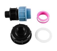 Laroal IBC Tank Threaded Connector For Mdpe Water Pipe Fittings S60x6 Adapter Straight Outlet 25mm