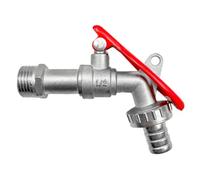 Laroal Outdoor Locking 1/2" Threaded Faucet, Zinc Alloy, Brushed Chrome, Lockable Hose Bib, Garden & Kitchen Faucet Replacement