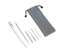 Laroal Paracord Stitching Set Stainless Steel 6Pcs Paracord FID Lacing Stitching Needles for Leather Weaving and Paracord Bracelet