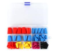 Laroal Silicone Stoppers 110 Pcs Rubber Plugs Conical set Sealing plugs Cover plugs various Sizes for Masking Holes During Powder Coating