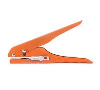 Laroal Single Hole Punch Heavy Duty Hole Puncher Handheld Edge Banding Punching Pliers Tool for Sealing Strip Bank Card Pvc Hard Film Thin Veneer10mm Flat
