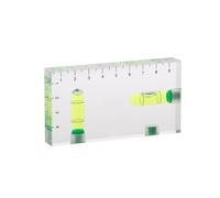 Laroal Transparent Two Direction Magnetic Level Bubble Mini Level Tool for Accurate Measurements Ideal for Carpentry DIY Projects Home Improvement
