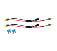 Laroal xt60 male to female extension cable 14AWG 0.3m/1FT with 15A fuse for devices with XT60 interface power supply(2 pieces)
