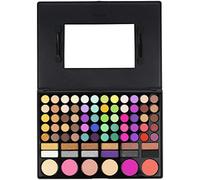 LaRoc 78 Shade Eyeshadow Palette - High Pigment Makeup Palette with Nude Eyeshadow, Powder Blush, Matte & Shimmer Shades - Gold to Black Eye Shadows, Applicators & Make Up Mirror