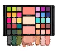 LaRoc PRO x Saskia - Lost In Paradise Hybrid Eyeshadow Palette/Makeup Palette | Bold Buttery Matte, Foil Pigment, Highlighter makeup, Shimmer Blush, Makeup Mirror. Make Up Gift Set