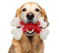 LaRoo Dog Chew Toys for Aggressive Chewers,Tough Bones, Nylon Indestructible Dog Toy for Medium/Large Breed to Keep Them Busy, Real Beef Flavored