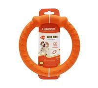 LaRoo Dog Flying Ring Toys, Floating Flying Dog Disc Toys, Summer Pet Training Outdoor Durable Chew Toys for Medium and Large dogs (Small Orange/18cm)