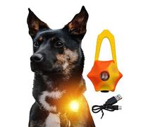 LaRoo Dog LED Collar Light 3 Modes,Silicon Waterproof Flashing Light Up Pendant Clip on Dog Collar Charms,Safety Blinker Light for Night Walking Outdoor Sport