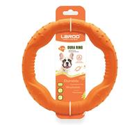 LaRoo Floating Flying Dog Disc Toys,Summer Pet Training Outdoor Durable Chew Toys for Medium and Large dogs (Medium Orange/22cm)