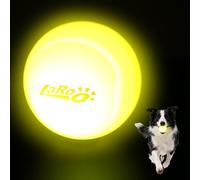 LaRoo Light Up Dog Ball, USB-C Rechargeable LED Glow Ball for Night Play, Motion Activated Fetch Ball for Small & Medium Dogs, Water ResistantSilicone Dog Toy, Auto-Light 90s, 2.5 Inch