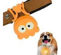 LaRoo Safety LED-Flashing Light for Dogs & Cats - Pendant Keyring & Clip-on Collar Charms - Waterproof Blinker Light for Walking & Outdoor Sports (Orange)