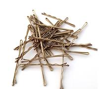 LaRosa Wavy Hair Clips 6 cm Spherical - U Shaped Metal Pins for Securing and Fixing Styling - Suitable for Hairdressing Salons - 1 Pack x 40 Pieces - Gold