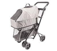 Laroy Group Deluxe Dog Buggy 99 x 79 x 49 cm Grey Ideal for Small Dogs with Mobility Problems