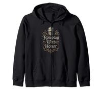 LARP Fighter Warrior Guild Blade Medieval Fantasy Roleplay Zip Hoodie