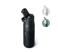 LARQ Bottle Swig Top 23oz - Insulated Stainless Steel Water Bottle with Built-in Silicone Handle | Thermos, BPA Free | Reusable Water Bottle for Sports, Gym, and Travel, Obsidian Black