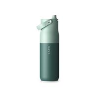 LARQ Bottle Swig Top 34oz - Insulated Stainless Steel Water Bottle with Built-in Silicone Handle | Thermos, BPA Free | Reusable Water Bottle for Sports, Gym, and Travel, Eucalyptus Green