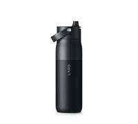 LARQ Bottle Swig Top 34oz - Insulated Stainless Steel Water Bottle with Built-in Silicone Handle | Thermos, BPA Free | Reusable Water Bottle for Sports, Gym, and Travel, Obsidian Black