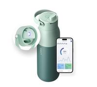 LARQ PureVis 2 1 Litre - UV Water Purifier with Self-Cleaning Bottle, App Hydration Tracking, Filter Straw, Detachable Handle, Double-Wall Insulated, 2-Year Warranty, Eucalyptus Green