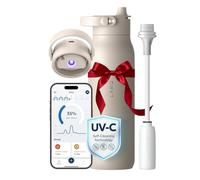 LARQ PureVis 2 680ml - Smart Self-Cleaning Water Bottle | App Hydration Tracking | Insulated Stainless Steel | Reusable & Travel Friendly | 2-Year Warranty, Mojave Dune