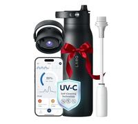 LARQ PureVis 2 680ml - Smart Self-Cleaning Water Bottle | App Hydration Tracking | Insulated Stainless Steel | Reusable & Travel Friendly | 2-Year Warranty, Obsidian Black