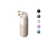 LARQ Swig Top 23oz - Insulated Stainless Steel Water Bottle with Built-in Silicone Handle | Thermos, BPA Free | Reusable Bottle for Sports, Gym, and Travel, Mojave Dune