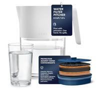 LARQ Water Filter Pitcher 1.9L (8-Cup) - Nano Zero Filter Removes Chlorine, Lead, PFAS & More - Pure White