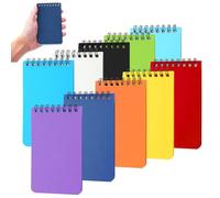 Larrel 10 Pack Spiral Pocket Steno Pads, Mini 3 X 5 Notebook 10 Assorted Color Small Notepad Notebooks 50 Sheets Note Book Pads Books for Work School University College Office